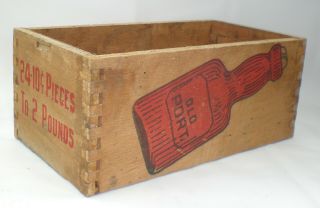 Vintage Old Port Cut Plug Wooden Tobacco Box R.  J.  Reynolds Tobacco Co.