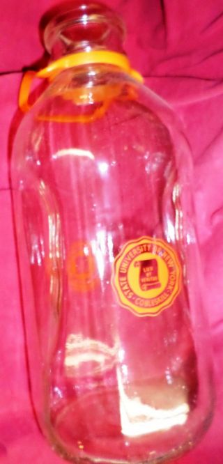 Suny Cobleskill Ny Vintage College Half - Gallon Milk Bottle 1960 