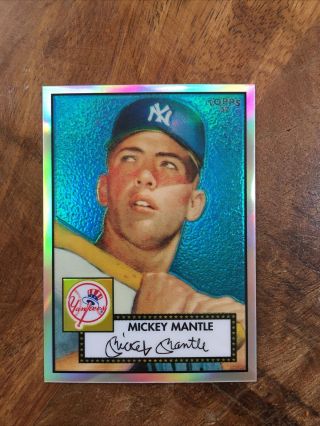 2006 Topps 52 Tcrc7 Mickey Mantle Chrome Refractor /552 1952 Rookie Ny Yankees