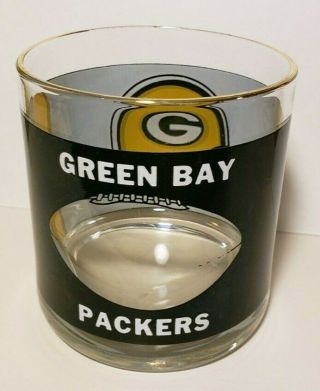 Htf Vintage 1970s Green Bay Packers Nfl Football Houze See - Tru High Ball Glass