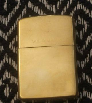 Vintage Zippo Lighter Solid Brass Limited Edition 1932 - 1988