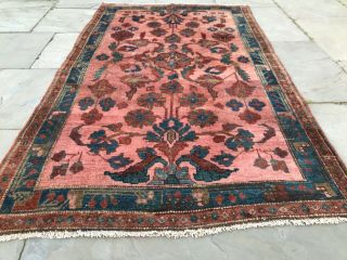 Antique Pink 4x6 /4 X7 Hand Knotted Wool Rug. ,  Drawing,  Colors