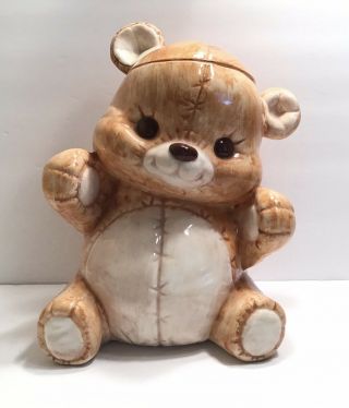 Cute Vintage 1980’s Treasure Craft Teddy Bear Cookie Jar