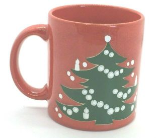 Vtg Waechtersbach Christmas Tree Coffee Mug W.  Germany Red Cup Retired