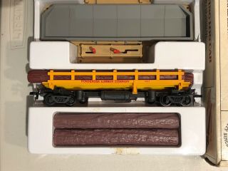 RARE Vintage BACHMAN Operating Log Car Train With Dump Station HO Scale 1427 2