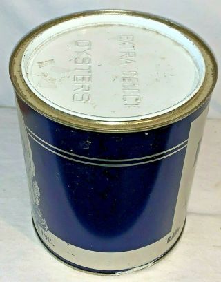 ANTIQUE P&J OYSTER TIN LITHO 1GAL CAN POPICH JURISICH ORLEANS LA SEAFOOD 2