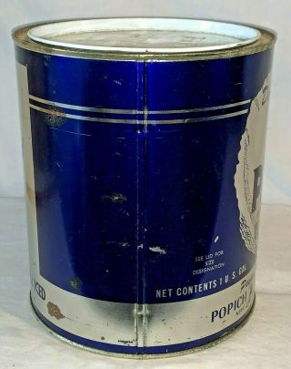 ANTIQUE P&J OYSTER TIN LITHO 1GAL CAN POPICH JURISICH ORLEANS LA SEAFOOD 4