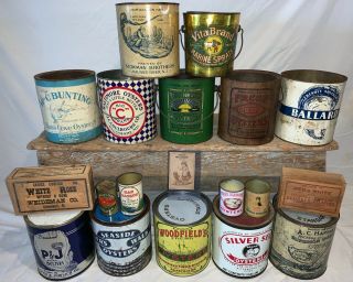 ANTIQUE P&J OYSTER TIN LITHO 1GAL CAN POPICH JURISICH ORLEANS LA SEAFOOD 6