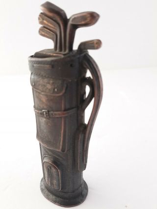 Vintage Golf Bag Table Lighter 1940 ' s Negbaur Made in USA AS - IS 2