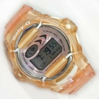 Casio Baby - G Shock Digital Chronograph Watch Clear Pink Bg - 169a 41mm Womens