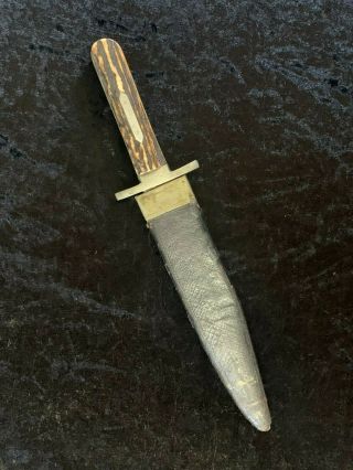 Antique 19th Century Bowie Knife By Buck Tottenham Court Rd London