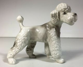Vintage 1960s Poodle Dog Ceramic Figurine Made In Japan