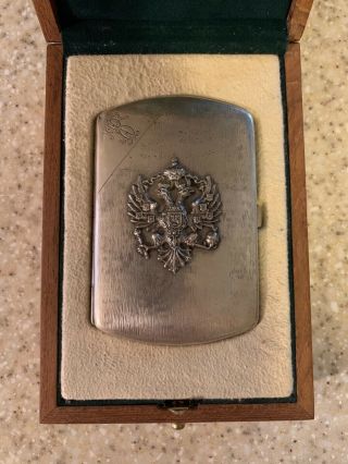 Silver 88 Faberge Russian Imperial Cigarette Case
