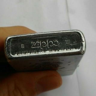 Vintage Zippo Chrome American Embassy Cairo Military Cigarette Lighter Eagle NR 2
