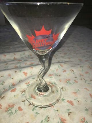 Vtg Planet Hollywood Niagara Falls Canada Souvenir Martini Drink Glass 6 1/2 "