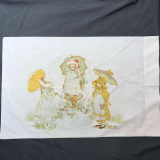 Holly Hobbie Pillowcase Double Sided 1970s Vintage American Greetings Umbrella