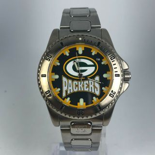 Vintage Relic Mens 1997 Green Bay Packers Team Nfl Stainless Steel Band Watch