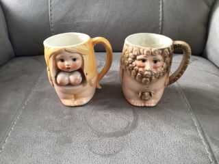 Vintage Nude Japan Naughty Nodder Ceramic Mugs
