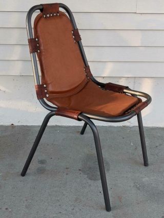Vintage Mid Century Charlotte Perriand Les Arc Leather Chair