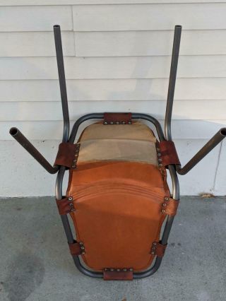 Vintage Mid Century Charlotte Perriand Les Arc Leather Chair 5