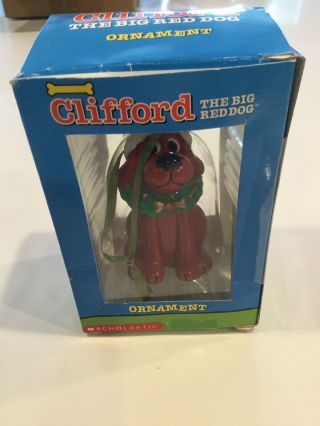 Vintage Clifford The Big Red Dog Scholastic Ornament Christmas Holiday