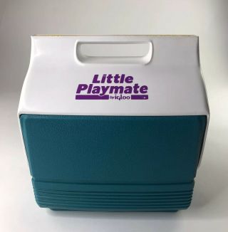 Vintage Little Playmate By Igloo Ice Cooler Teal And Purple