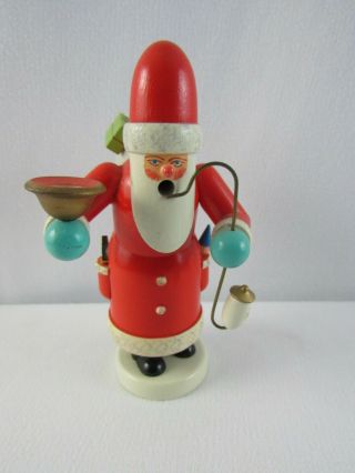 Vintage German Erzgebirgische Incense Burner Smoker Santa Wood Folk Art