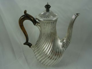 Fine Victorian Silver Coffee Pot,  1885,  677gm