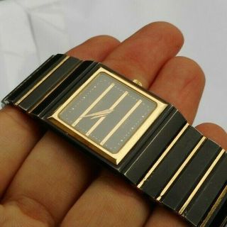 Rare Vintage Concord Black & Gold Watch Wristwatch Men 