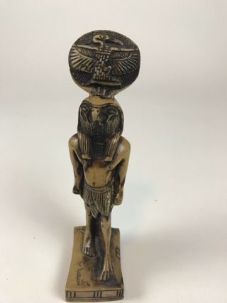 Vintage Egyptian Falcon Bird God Horus Hand Carved Statue Soapstone Sculpture