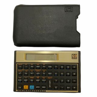 Vtg Hewlett Packard Hp 12c Financial Calculator Sleeve Case
