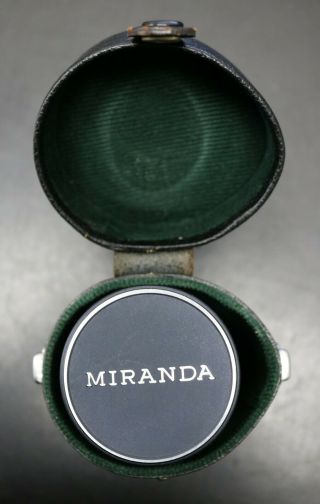Vintage Camera Lens - Auto Miranda 1:2.  8 f = 135mm Lens With Black Leather Case 2