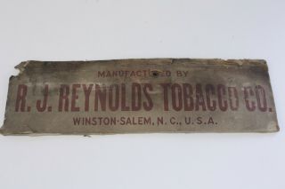 Vintage R.  J.  Rj Reynolds Tobacco Company Cardboard Sign Winston Salem Ephemera
