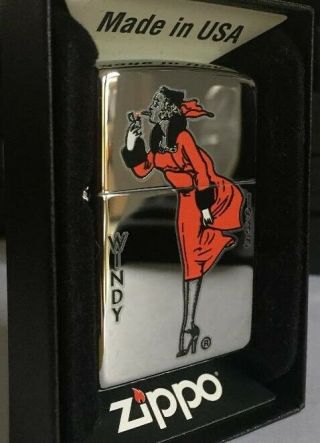 2012 ZIPPO LIGHTER WINDY THE VARGA GIRL RED DRESS 1935,  AND BOXED 3