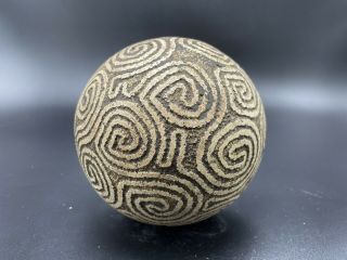 Taino Pre Columbian 5 Inch Ceremonial Stone Batey Game Ball