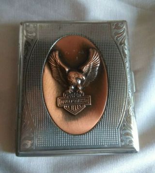 Collectible Vintage Harley Davidson Metal Cigarette Case Made In W.  Germany