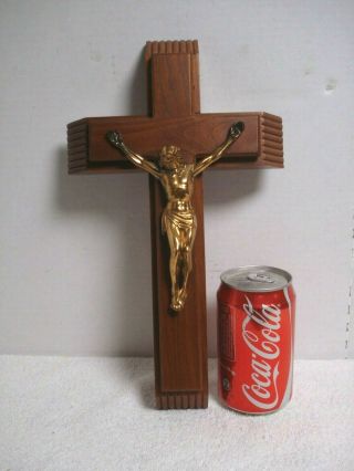 Vtg Catholic Wooden Crucifix Cross Last Rites Sick Call Set Candles Holy Water