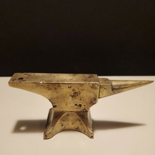 Vintage 5 " Long 2 " Tall Brass Jewelers Anvil In