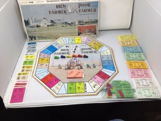 Vintage Rich Farmer Poor Farmer Game Rare Mclay Game Co.  1978 100 Complete