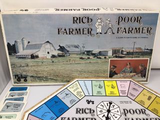 Vintage Rich Farmer Poor Farmer Game Rare Mclay Game Co.  1978 100 Complete 2