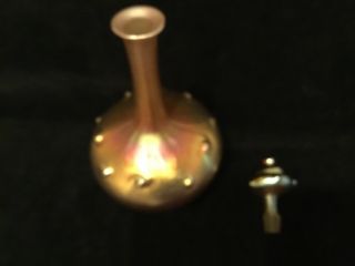 Antique signed “LCT” Tiffany favrile decanter perfect stopper 10.  5” 5