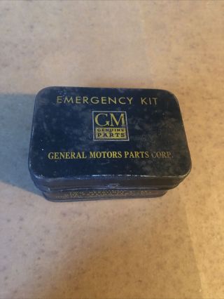 Vintage G.  M Automobile Emergency Lite Bulb Kit Tin Only