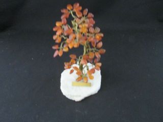 The Tree Of Life Vintage Amber Tree On Stone Size 6 " Tall