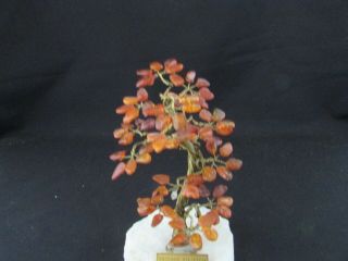THE TREE OF LIFE VINTAGE AMBER TREE ON STONE SIZE 6 