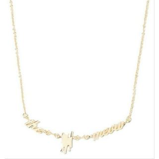 Kate Spade O0ru2032 Cat ' s Meow Gold Necklace 3