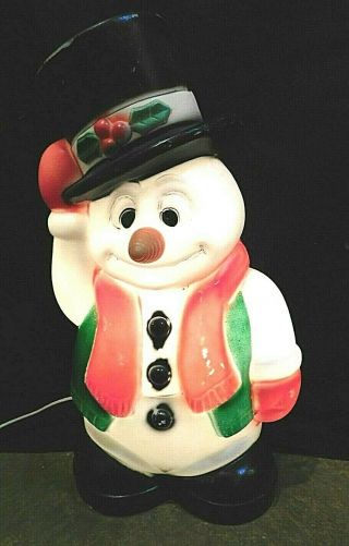 Vintage 1999 Christmas Empire 18 " Snowman Blow Mold W/light Cord