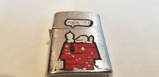 Vintage Nesor Cigarette Lighter Vintage Charlie Brown Snoopy F K It