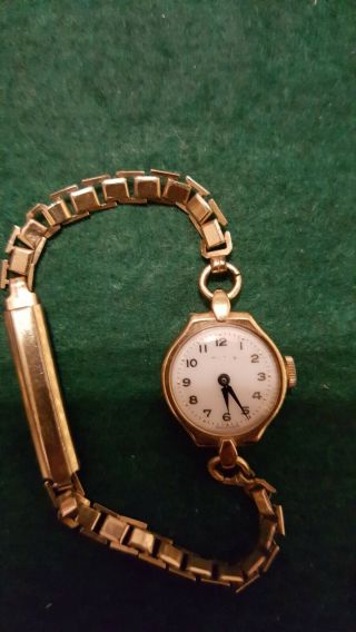 9ct Gold Ladies Vintage Watch