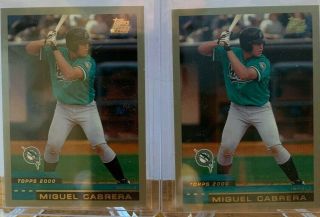 2 Fresh From The Set 2000 Topps Traded Rookie Card T40 Miguel Cabrera