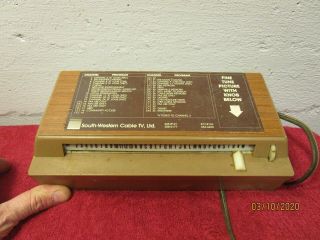 Vintage Slide Bar Cable Box Classic 1980s Prop South - Western Cable Tv Tuner Box